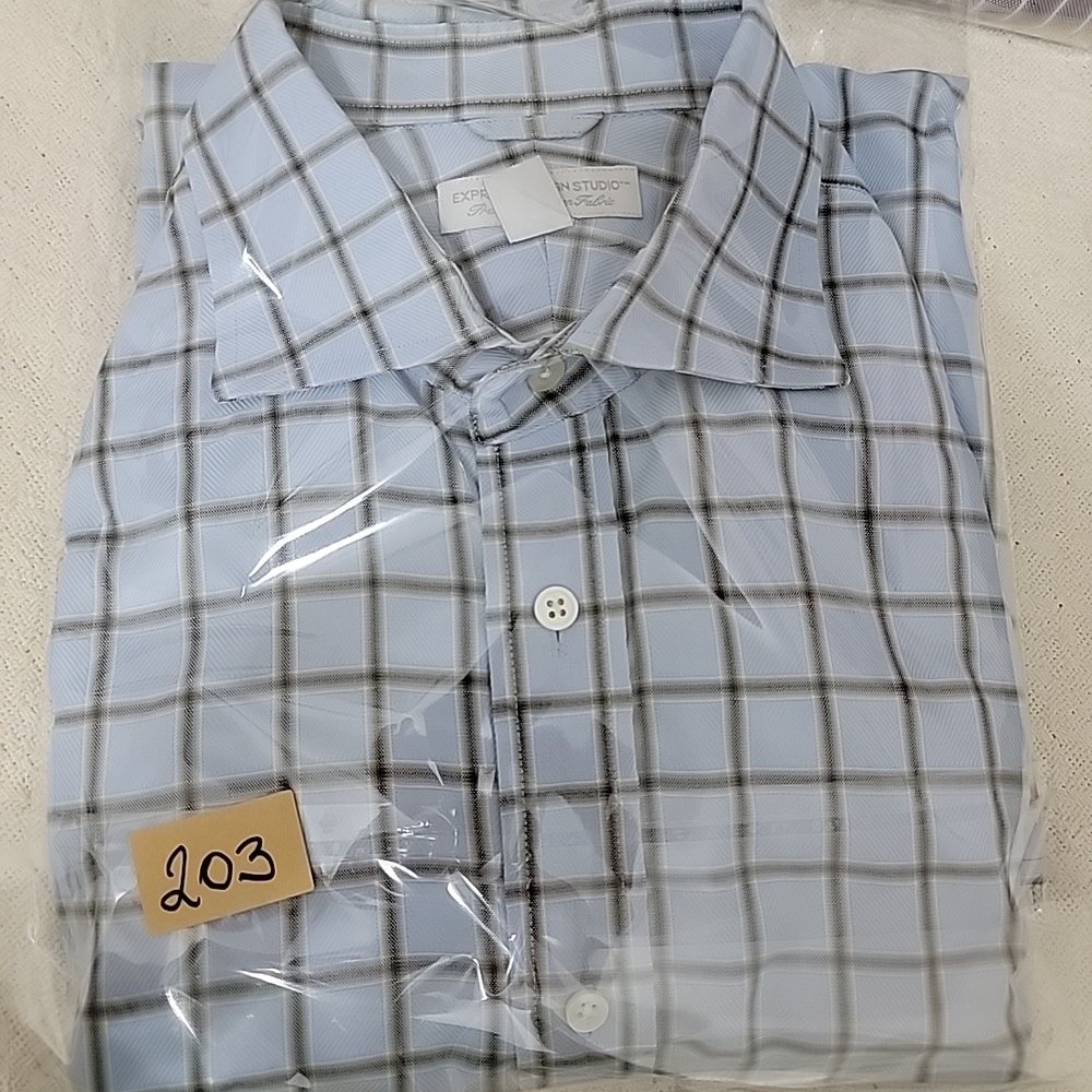 Blue Checkered Men's Shirt - Picture 7 of 7